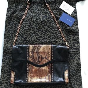 REBECCA MINKOFF - Beau clutch black and copper